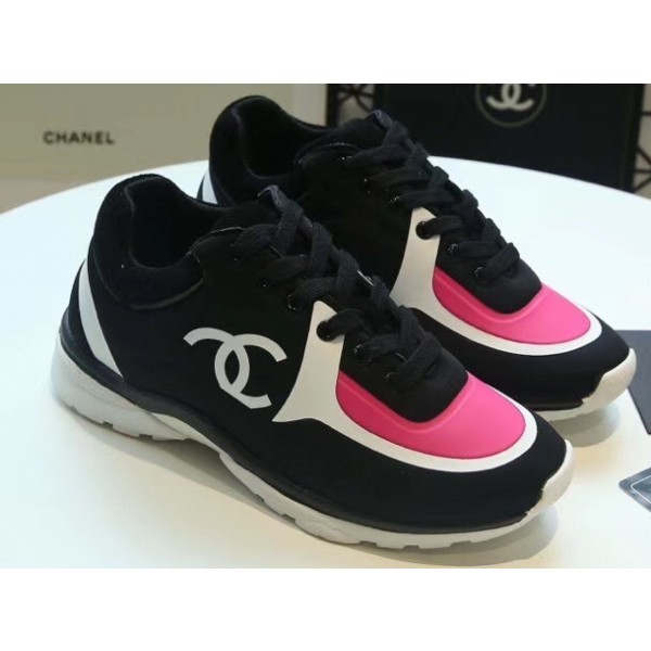 Chanel Lycra Sneakers G34765 Black/Coral 2019 AQ00762
