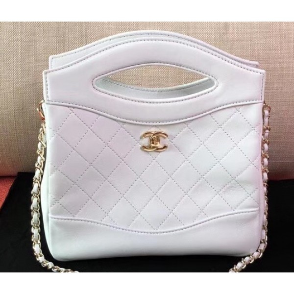 Chanel Mini Chanel 31 Shopping Clutch Bag White 2019 AQ02944