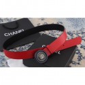 AAA Chanel Calfskin Belt with CC Round Buckle 35MM Width Red 2018 AQ02258