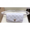 AAA Chanel Calfskin Chain Belt Quilted Fanny Pack Waist Flap Bag AS0628 White 2019 AQ02967