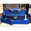 AAA Replica Chanel Caviar Sunset On The Sea Large Classic Flap Bag Blue 2019 AQ03088