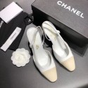 AAA Replica Chanel Heel 6.5cm Slingbacks G31318 White/Ivory 2019 AQ01311