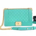AAA Replica Chanel Quilted Calfskin Medium Boy Flap Bag A67086 Green 2019 Collection AQ02112