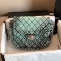 AAA Replica Chanel Quilted Denim Small Flap Bag Green 2020 Collection AQ03422
