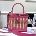 AAA Replica Chanel Rattan Woven Small Vanity Case AS1352 Pink/Beige 2020 Collection AQ02537