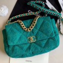 AAAAA Chanel 19 Tweed Large/Maxi Flap Bag AS1161/AS1162 Green 2019 Collection AQ04322