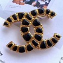 AAAAA Chanel Black Resin Stones CC Brooch AB1804 2019 Collection AQ01795