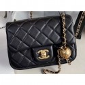 AAAAA Chanel Pearl on Chain Classic Flap Bag AS1786 Black 2020 AQ01405