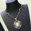 Best Quality Chanel Pearl Short Necklace Peacock Blue 2019 Collection AQ01806