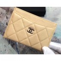 Chanel Caviar Leather Classic Card Holder A31510 Apricot AQ03747