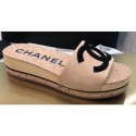 Chanel CC Logo Mules Slipper Sandals Beige Runway 2020 AQ02653