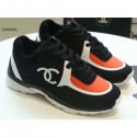 Imitation 1:1 Chanel Lycra Sneakers G34765 Black/Orange 2019 AQ04323