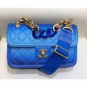 Imitation Chanel Caviar Sunset On The Sea Small Classic Flap Bag Blue 2019 AQ00829