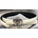 Knockoff Chanel CC Belt 15mm Width White 2018 AQ01159