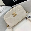 Replica Best Chanel Grained Calfskin Waist Bag/Belt Bag AS0311 White 2019 Collection AQ02072
