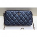 Replica Chanel Iridescent Pearl Caviar Classic Clutch with Chain Bag A82527 Black 2019 AQ03185