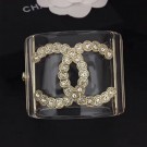 AAA 1:1 Chanel Resin Crystal CC Cuff Bracelet 02 2019 Collection AQ04327