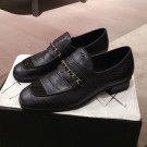 AAA Chanel Crocodile Embossed Leather Loafers G34827 Black 2019 Collection AQ01804