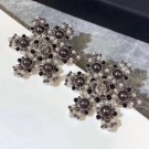 AAA Chanel Snowflake Stud Earrings AB2208 Black 2019 Collection AQ03253