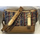 AAA Chanel Tweed/Calfskin Gabrielle Small Hobo Bag A91810 Gold 2019 AQ04070