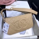 AAA Imitation Chanel Grained Leather Hobo Bag B01960 Beige 2020 Collection AQ03664