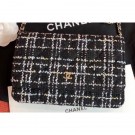 AAA Replica Chanel Cotton Tweed Classic Wallet On Chain WOC Bag A33814 Black 2019 AQ00505