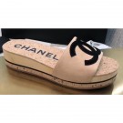 Chanel CC Logo Mules Slipper Sandals Beige Runway 2020 AQ02653