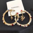 Chanel Colored Pearl Hoop Earrings AB3195 2019 Collection AQ00812