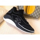 Chanel Fabric Suede Calfskin and TPU Sneakers G35202 Black 2019 AQ00734