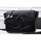 Chanel Lambskin CC Logo Flap Bag AS0321 Black 2019 AQ01134