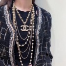 Chanel Pearl Chain Layer Long Necklace 2020 Collection AQ02219
