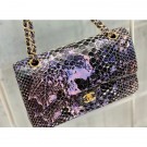 Chanel Python Classic Flap Medium Bag A1112 26 AQ01576