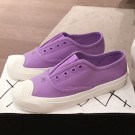 Chanel Vintage Canvas Slip-on Sneakers Purple 2020 Collection AQ02708