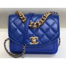 Cheap Chanel Chain Handle Mini Flap Bag AS0784 Blue 2019 AQ03226