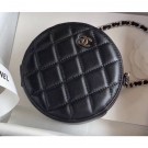 Cheap Chanel Round Classic Clutch with Chain Bag AP0245 Lambskin Black 2020 AQ02597