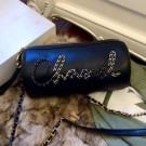 Fake Chanel Calfskin Barrel Clutch/Crossbodody Bag AS1531 Black 2019 Collection AQ04124