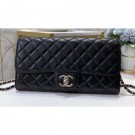 Fake Chanel Clutch with Chain Bag 50041 Lambskin Black AQ00855