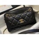 Imitation Chanel Small Camera Case Bag AS1367 Lambskin Black 2020 AQ03668