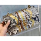 Knockoff Chanel Python Classic Flap Medium Bag A1112 17 AQ01335