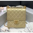 Replica Chanel Acrylic Beads Goatskin Mini Falp Bag AS0584 Gold 2020 Collection AQ03749