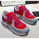 Replica Chanel Calfskin Suede & Fabric Classic Sneaker Red/Hot Pink 2020(For Women and Men) Collection AQ00697