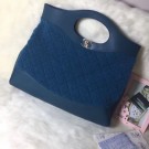 Replica Chanel Shearling Sheepskin 31 Medium Shopping Bag AS1010 Blue 2019 Collection AQ00574