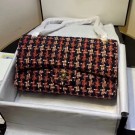 Replica Chanel Tweed Medium Flap Bag Red/Blue/White 2019 Collection AQ01873
