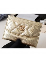 AAA 1:1 Chanel Aged Calfskin Gabrielle Card Holder A84386 Gold AQ01782