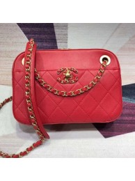 AAA Chanel Quilted Lambskin Chain CC Camera Case AS0971 Red 2019 Collection AQ00688