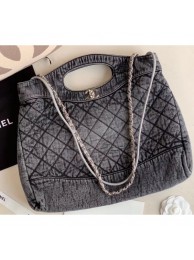 AAA Copy Chanel 31 Denim Large Shopping Bag AS1408 Gray 2020 AQ00948