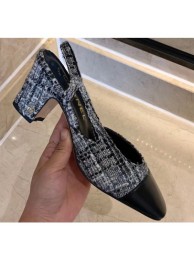 AAAAA Chanel Heel 6.5cm Slingbacks G31318 Tweed 08 2020 AQ01865