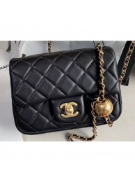 AAAAA Chanel Pearl on Chain Classic Flap Bag AS1786 Black 2020 AQ01405
