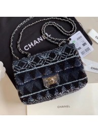 AAAAA Chanel Sequins Small Flap Bag AS1078 Black/Silver 2020 Collection AQ01332