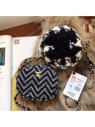 Best 1:1 Chanel Houndstooth Wave Tweed 19 Clutch with Chain & Coin Purse AP0986 White/Black 2019 Collection AQ03743